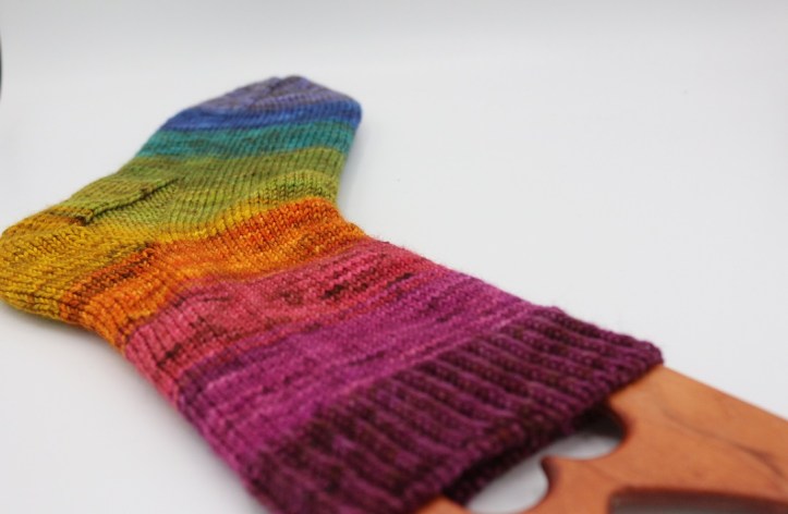 Toe Up Regenbogen Socken (13)